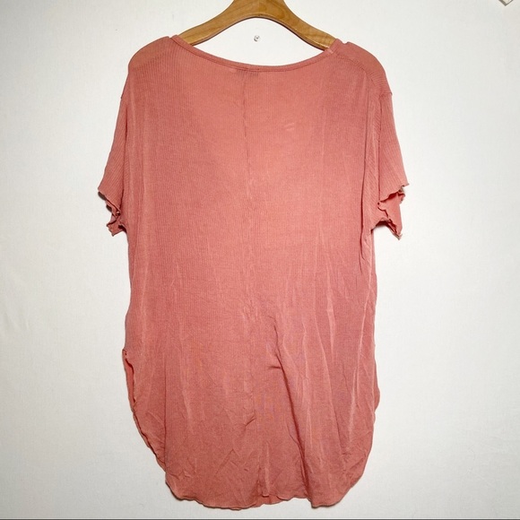 BDG Urban Outfitter Peachy Pink Short Sleeve Tee Size Medium - Picture 7 of 7